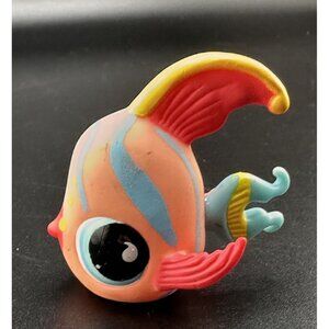 Littlest Pet Shop Pink Teal Angelfish 643 LPS Authentic Blue Eyes 2007 Pet Pairs